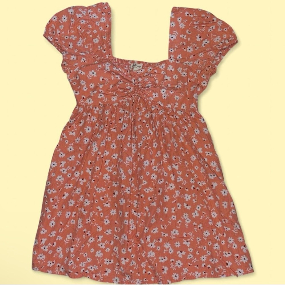 Floral Orange Kids Dress